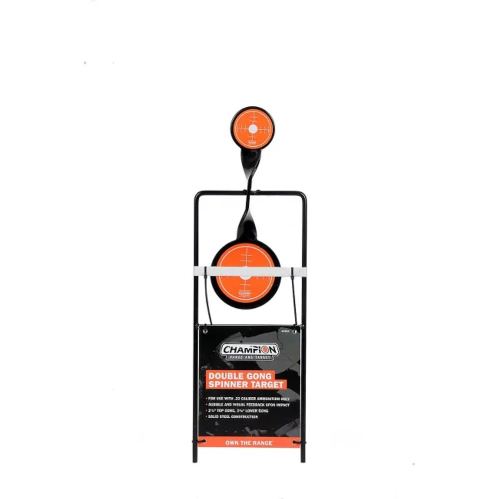 Selvanviser 22 LR Double Gong Center fire Target Steel
